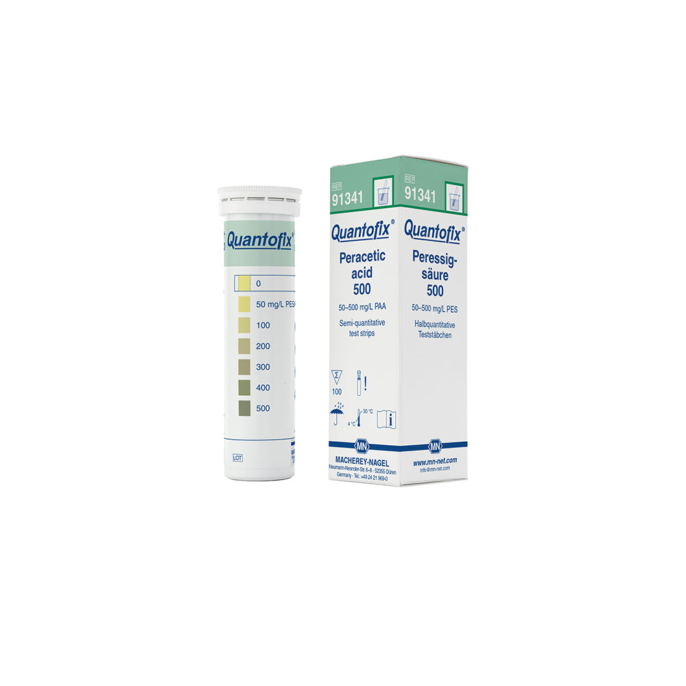 QUANTOFIX Peracetic acid 500 Test Strips, 100/bottle