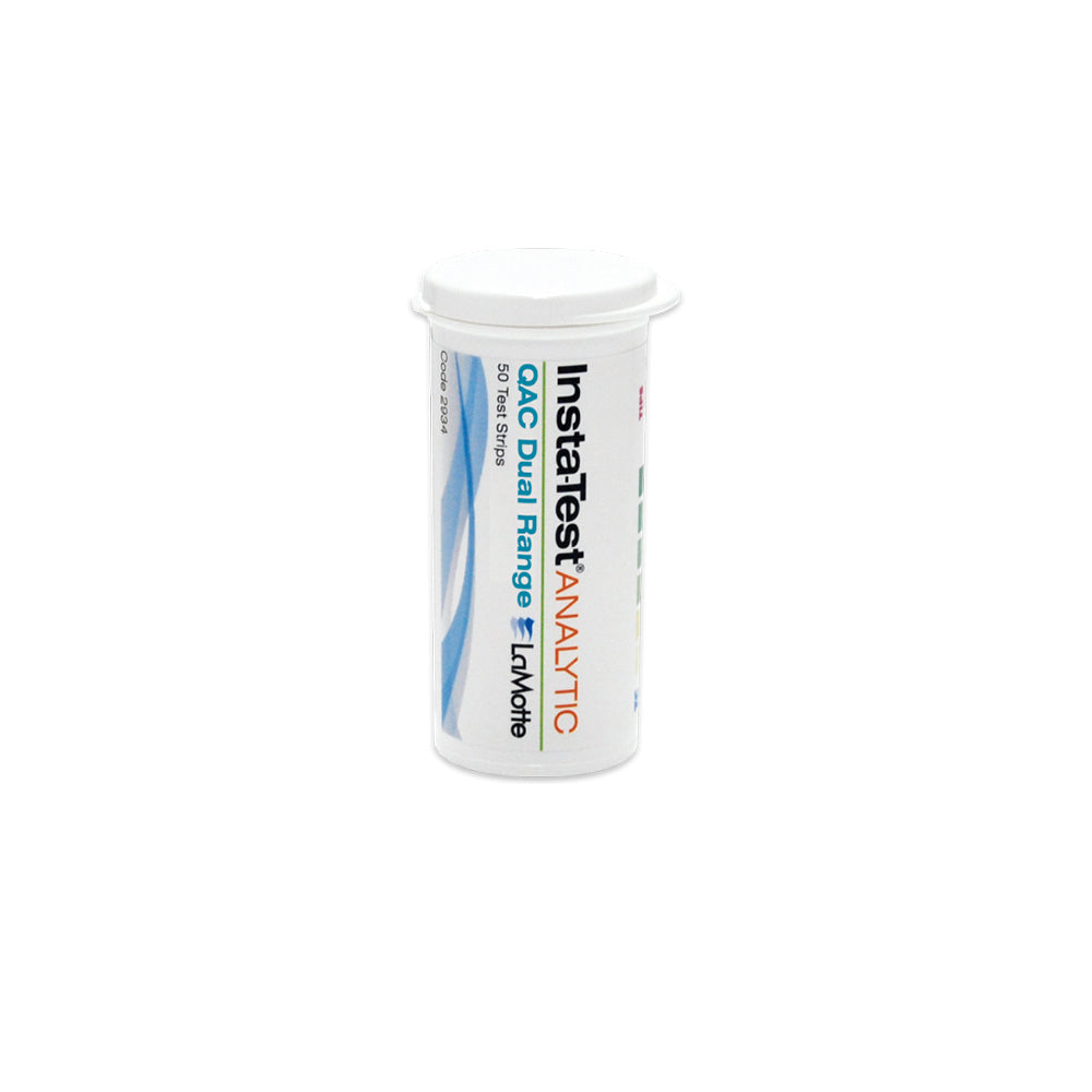 Insta-Test® Analytic QAC Dual Range Test Strips, 50/bottle