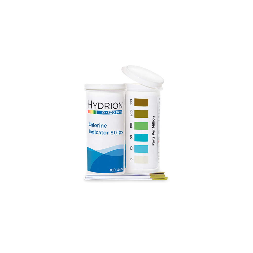 Chlorine 0-300, 100 strips/vial